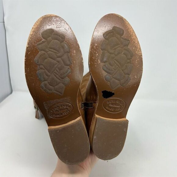 Kork-Ease Women's Brown Leather Tall Riding Boots Size 6 Knee High with Buckle - Picture 11 of 16